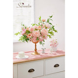 Artificial Flowers Pink Flowers Fake Silk Flowers Wedding Cake Flowers For Wedding Bouquets Table Centerpieces Spring Decor Party Baby Shower Decoration