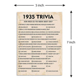 90Th Birthday Party Games, 1935 Trivia Games, Birthday Party Supplies For Adults, Fun 1935S Party Game?Pack Of 30 Cards