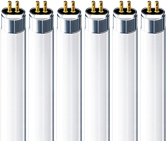6 Pack F54T5 HO 54W 46 Inch T5 Fluorescent Tube Light Bulbs 4100K Cool White G5 Base