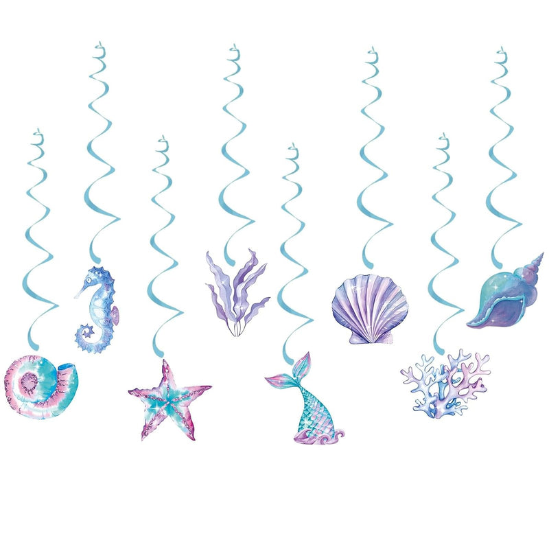 Little Mermaid Party Decorations Streamers - 16Pcs Under The Sea Class