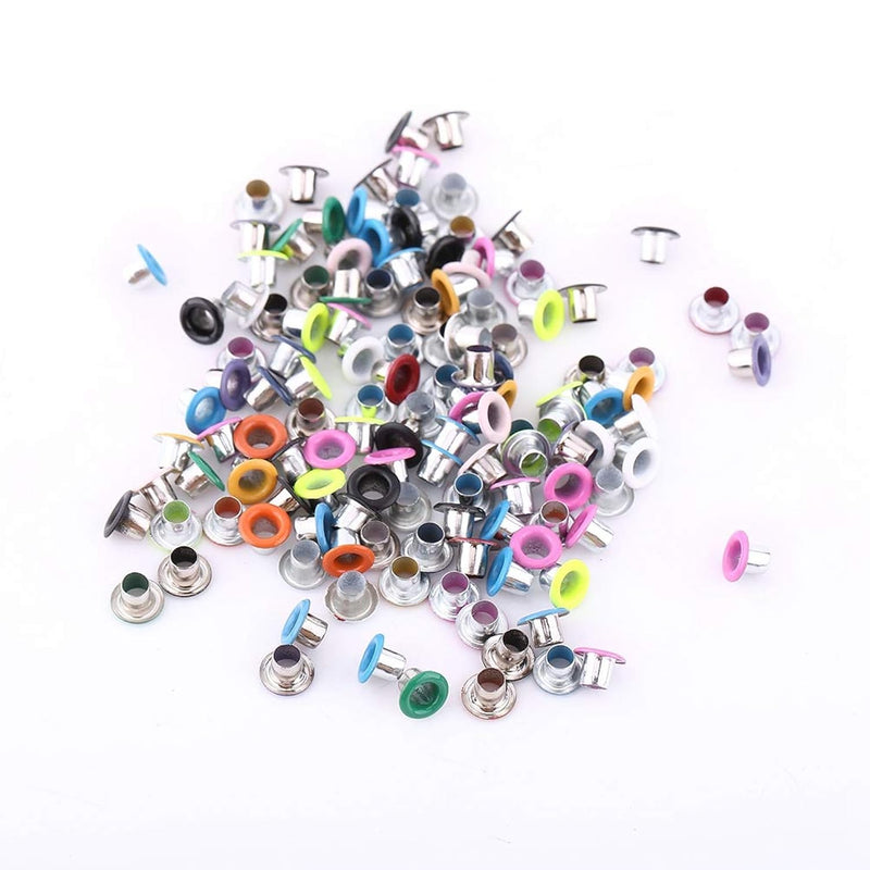 500Pcs Grommets Kit, 3Mm Aluminium Colorful Metal Eyelets For Shoes Clothes Ba