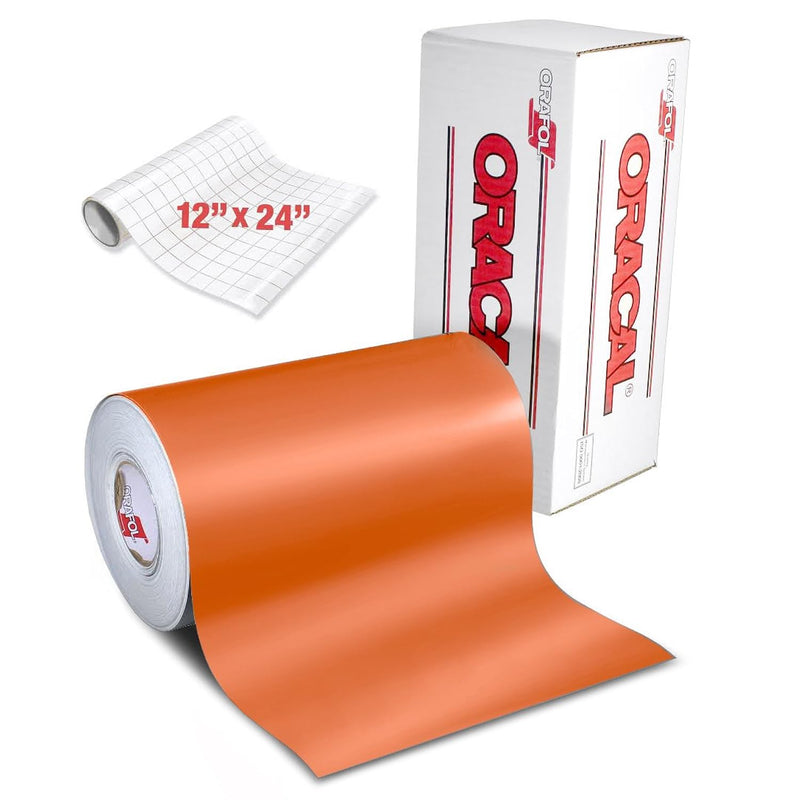 631 Matte Orange Adhesive Craft Vinyl 12 Inches X 6 Feet Including 12