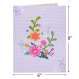 Frndly 3D Happy Mothers Day Pop Up Card, Handcrafted - 100% Recycled And Eco-Friendly, 8" X 6" Cover - With Note Tag