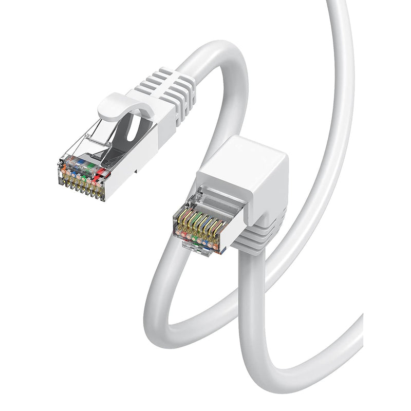 Cat 6 Ethernet Patch Internet Cable - 6 Foot, White Cat6 Ethernet Cable Right