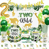 Two Wild Safari Birthday Party Set: Jungle Theme, 2nd Birthday Decor