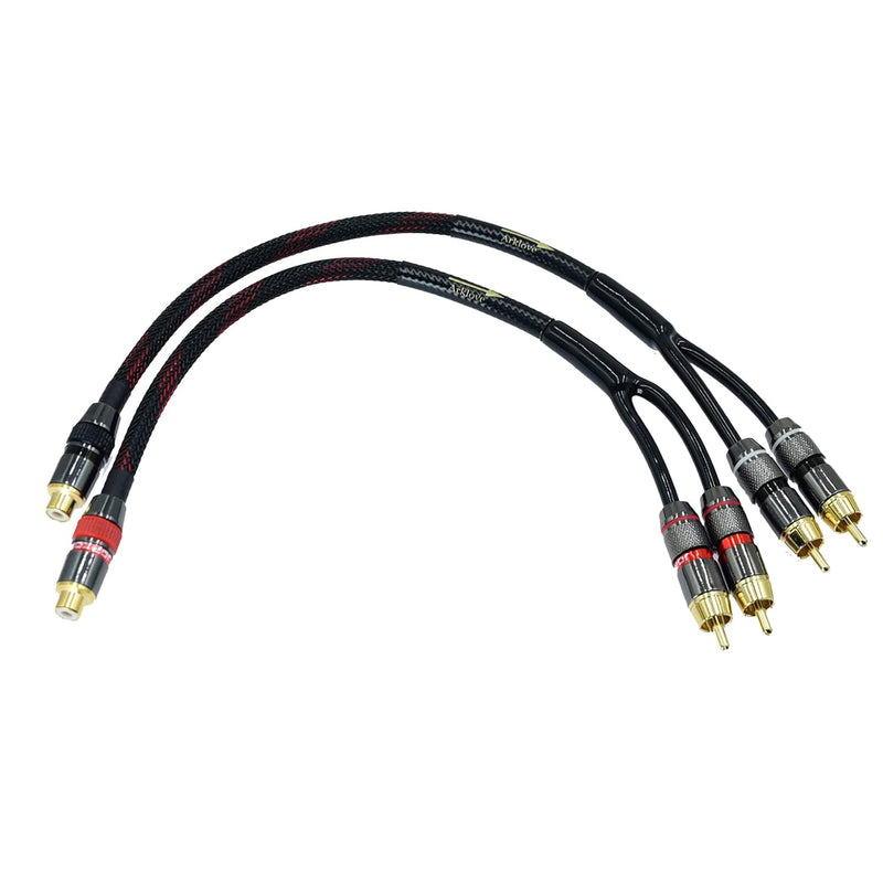 1Ft Shielded Rca Splitter Subwoofer Stereo Audio Video Cable 1 Female To 2 Mal