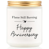 Happy Anniversary Couple Gifts - 10Th, 25Th, 40Th, 50Th Wedding Anniversary Candle Gifts For Him, Her, Husband, Wife - 7Oz Lavender Soy Wax Scented Candle