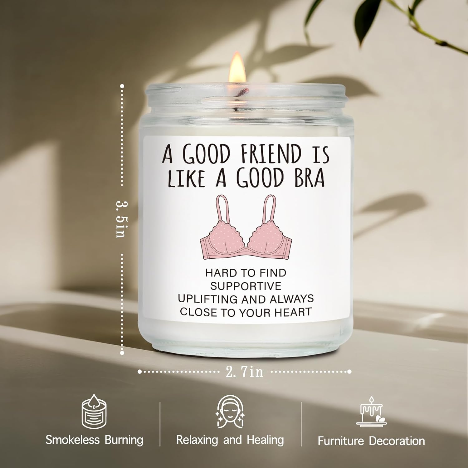 Best Friends Candle Gifts For Women, A Good Friend Is Like A Good Bra,Funny Friend Definition Candles, Friendship Day Birthday Christmas Candles Gift For Women, Bff, Soul Sister, Bestie-27
