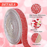 Self Adhesive Red Crystal Rhinestone Strips Diamond Ribbon Bling Gemst