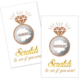 50 Pack Diamond Bridal Shower Scratch Off Game Cards For Country Wedding, Bridal Shower, Bridal Lottery Tickets, Wedding Shower Ideas (Scratch To See If You Won)