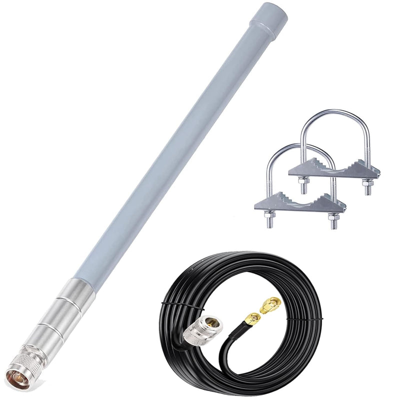 Outdoor Wifi Antenna 5Dbi Rp-Sma/Sma Male Dual Band 2.4Ghz 5Ghz High Gain Omni