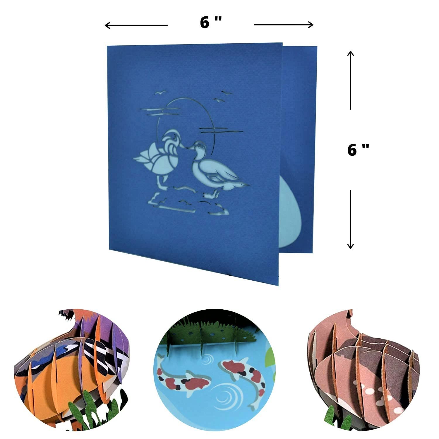 - Romantic Valentines Day Pop Up Cards With Funny 3D Mandarin Duck Couple Design - Symbol Of Love, Anniversary Card - Meaningful Gift For Couple, Wife, Husband, Boyfriend