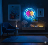 Ocean World Porthole Neon Sign LED Under Sea Wall Light USB Night Light Room Decor