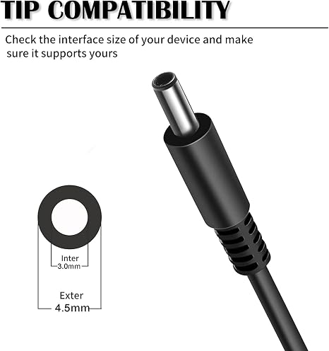 65W 45W AC Laptop Charger Power Adapter for Dell Inspiron Latitude XPS 4.5 x 3.0 mm Jack