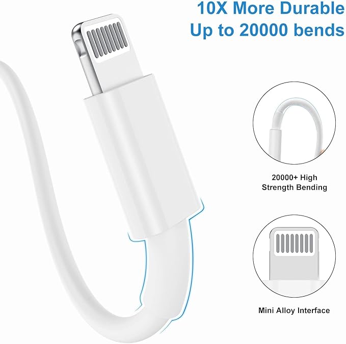 10FT USB C to Lightning Cable MFi Certified Long iPhone Fast Charging Cord
