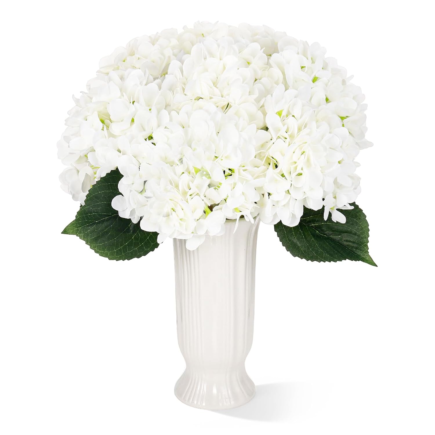 6 Pack Hydrangea Artificial Flowers - 18 Inch Artificial Silk Hydrangea With Stems Bouquets Arrangement For Office Home Party Wedding Centerpiece Diy Floral Decor