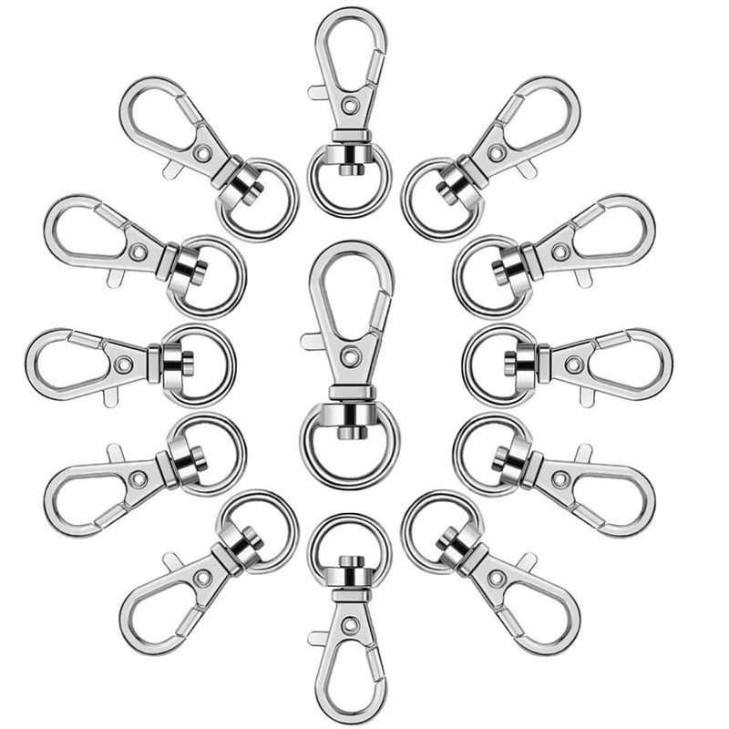 100Pcs Swivel Snap Hook,Stainless Steel Key Chain Clip Hooks Swivel Lanyard Sn