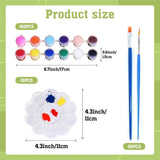 180 Pcs Mini Acrylic Paint Set,15 Pack Acrylic Paint Strips With 30 Pcs Paint Brushes And 15 Pcs Palettes,12 Colors Kids Paint Set Container Strips Storage For Painting Artistic Crafts