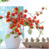 Artificial Plant Lantern Flowers, 3 Bouquets Of 34.25 Inch High Lantern Flowers For Home, Patio, Garden, Balcony, Wedding, Party, Holiday Decoration (Orange Red)