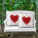 Valentines Day Heart Throw Pillow Covers 20X20 Set Of 2, Romantic Valentine Gifts Mother'S Day Anniversary Wedding Party Pink Love Heart Decorative Pillow Covers For Couch Sofa Bedroom Livingroom
