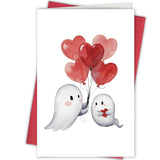 Cute Ghost Love Card For Him Her, Spooky Anniversary Card For Boyfriend Girlfriend, Ghost Valentine’S Day Gift, Halloween Birthday Gift
