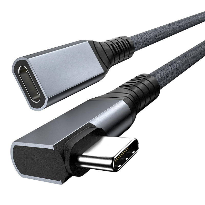 Usb 4 Extension Cable 1Ft, Right Angle Thunderbolt 4/3 Pd 100W Fast Charging 4