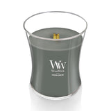 WoodWick Evening Bonfire Holiday Candle Gifts for Women and Men, 9.7 oz Medium Hourglass Candle with Crackling Wick