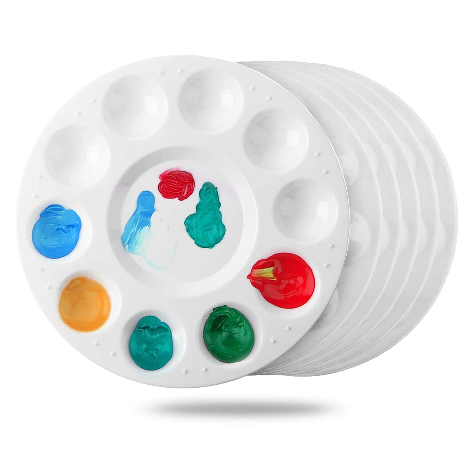 Paint Tray Palettes, 6 Pack, Painting Supplies, Painting Palette For Kids, Plastic Palette