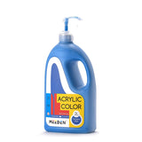 Cerulean Blue Acrylic Paint With Pump Lid, 1/2 Gallon (2L /67.6 Oz.) Soft Body Non-Toxic Rich Pigment Color, Perfect For Art Class, Wall Painting, Painting Party & Creative Diy