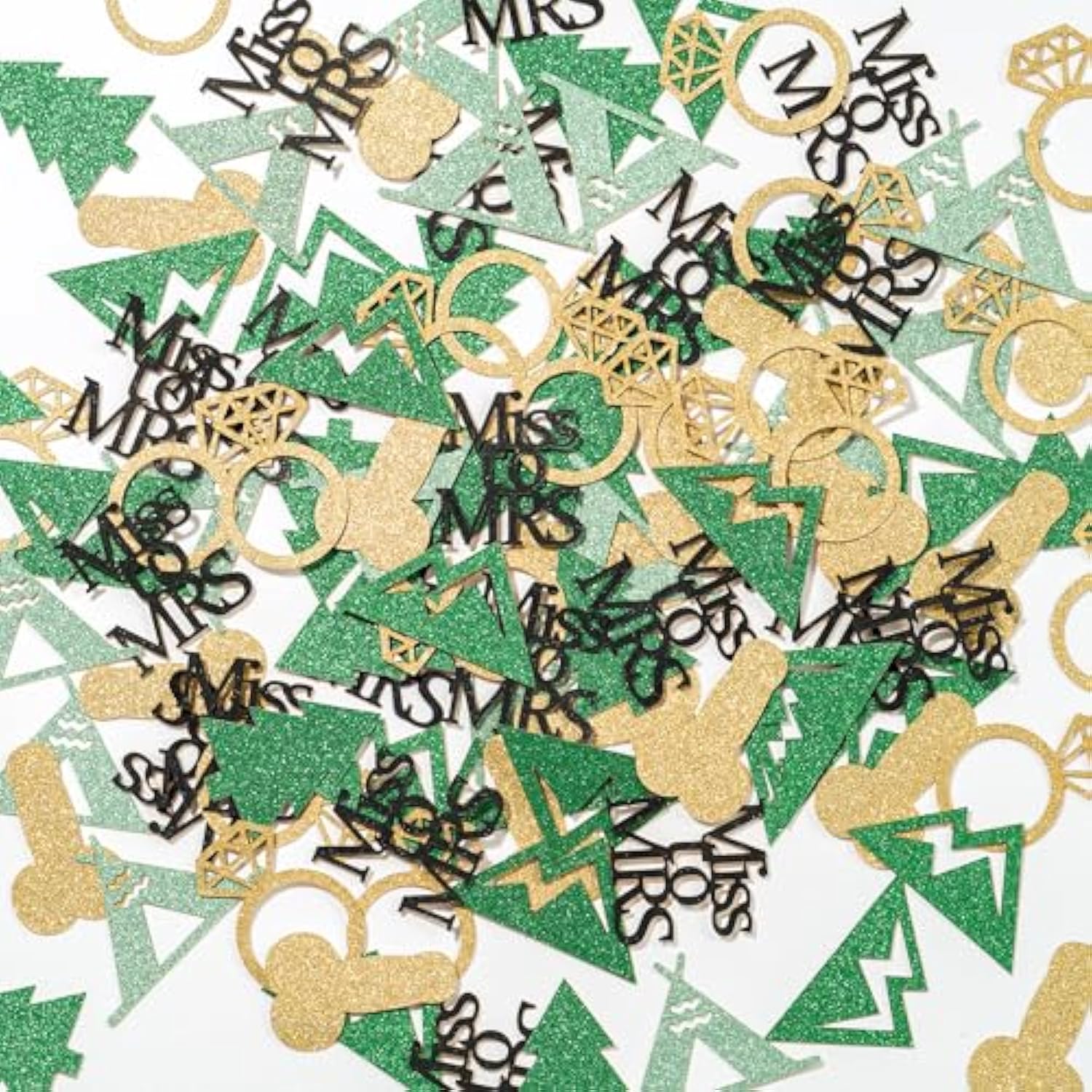 300 Pc Camp Bachelorette Table Confetti Gold Glitter Miss To Mrs & Tent Decor