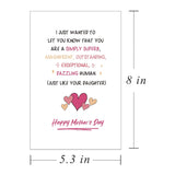 Hilarious Mother'S Day Card From Daughter, Humor Thank You Mom Greeting Card, You Are A Dazzling Human Just Like Your Daughter, 8X5.6 Inches