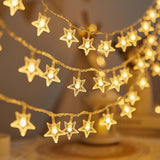 Star Usb String Lights, 20Ft 40 Led Star Usb Powered Fairy Lights Warm White For Party Birthday Christmas Home Decoratio