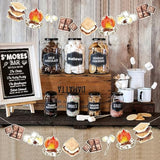 S’Mores Party Decorations, 2Pcs S’Mores Party Banners For Camping Campfire Camper Birthday Baby Shower Party Supplies