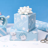 Wrapping Paper Rolls For Baby Shower, Birthday - Mini Roll - 17 Inches X 10 Feet Per Roll, Total Of 3 Rolls, Baby Boy