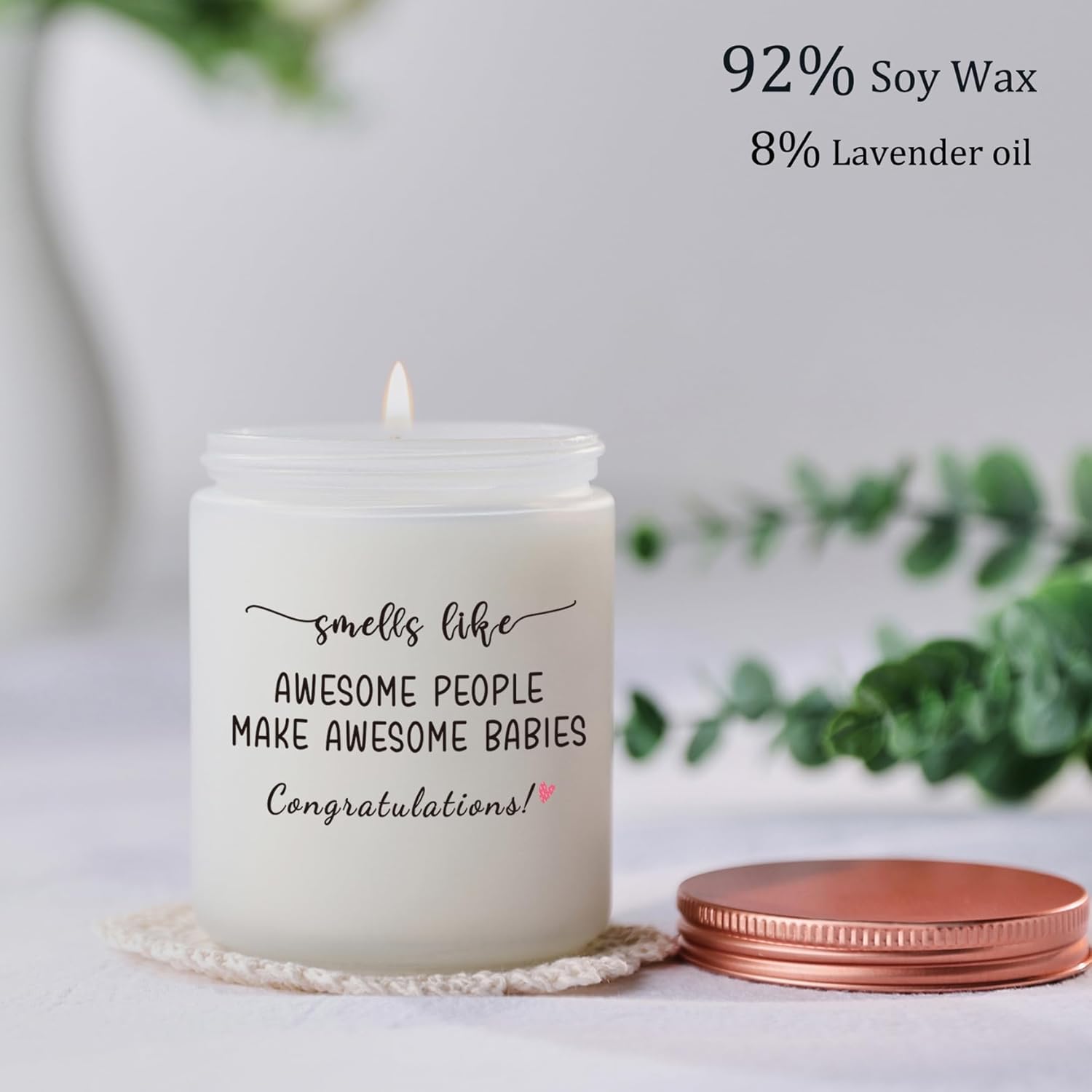 New Mom Gifts For Women After Birth, New Dad New Parents Gifts Package First Time New Baby Candle Mothers Day Christmas Fathers Day Gift