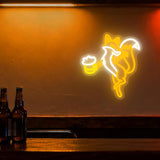 Fox Beer Neon Sign Dimmable LED Animal Wall Light for Home Bar Man Cave Party Decor