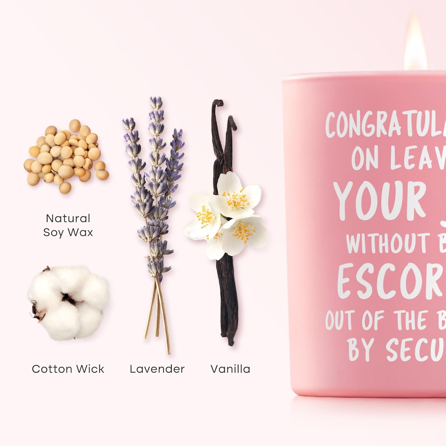 Retirement Gift For Woman, 10 Oz Lavender Vanilla Scented Candle, Farewell/Going Away/Moving Away/Goodbye Gifts For Coworkers, Friends, Nurse, Teacher, Work Bestie, Handmade
