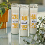 Citronella Candle - Citronella Scented Devotional Glass Jar Candles Ivory - 2X8 Inch - 6 Pack - Outside Candles For Garden Yard Balcony, Summer Camping