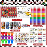 72 Pcs Race Car Coloring Book Bulk,Checkered Flags Racing Party Favors Goodie Bags Fillers, Let'S Go Racing Birthday Party Supplies Classroom Reward Prizes Pinata Gift For Race Fans