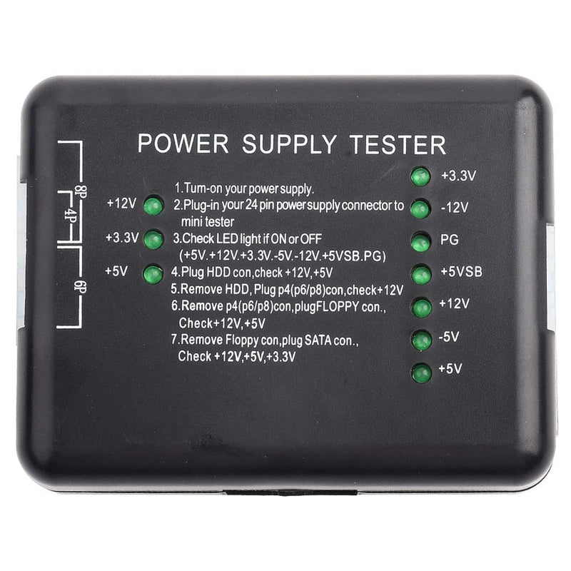 Power Supply Tester, Computer Power Supply Checker 20/24 Pin 4 Pin(P4) 8 Pin(D