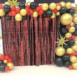 104pcs Casino Balloon Garland Kit Red Black Gold Balloons for Vegas Party Decor