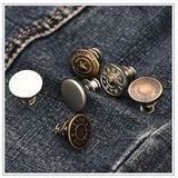6 Pcs Buttons For Jeans,Adjustable Jean Button Pins,Pant Waist Tighten