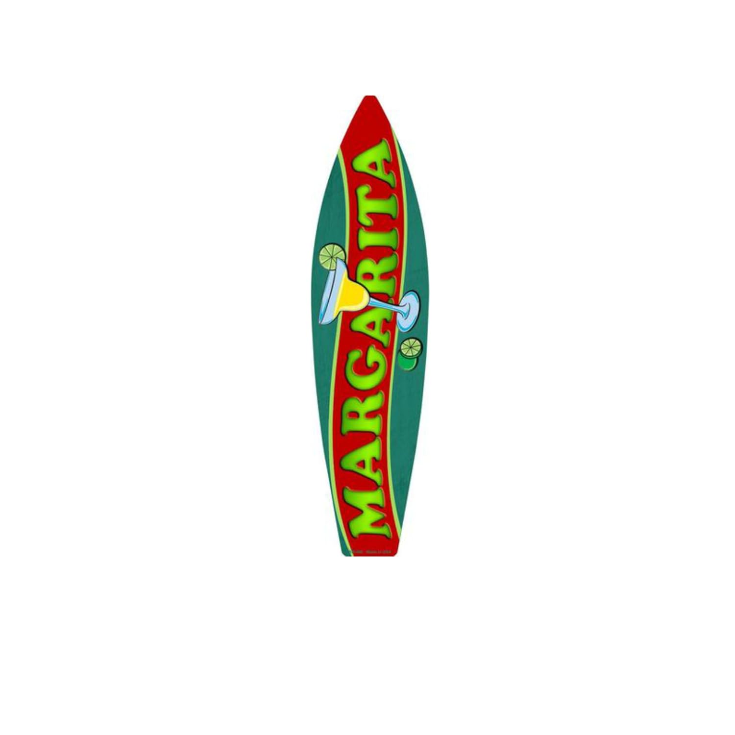 Bundle: Surfboard Decorative Signage, Metal, 17' X 4.3', Cold Beer, Tiki Bar, Margarita, Martinis