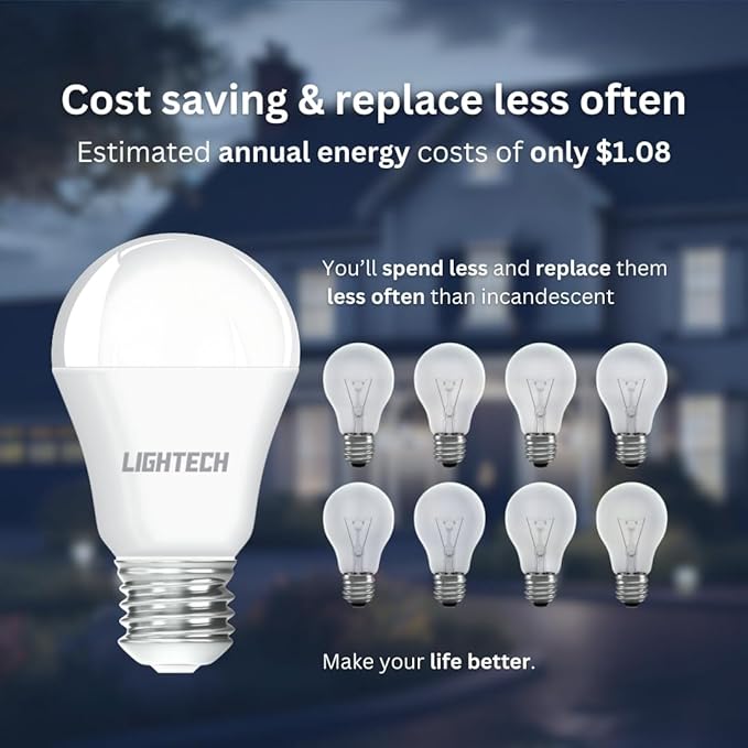 12 Pack A19 LED Light Bulbs 9W 60W Equivalent 5000K Daylight 810 Lumens E26 UL Listed
