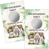 50 Pack Housewarming Scratch Off Game, Scratch Card For Rustic New Home New House, Housewarming Party Game Card (Housewarming 3)