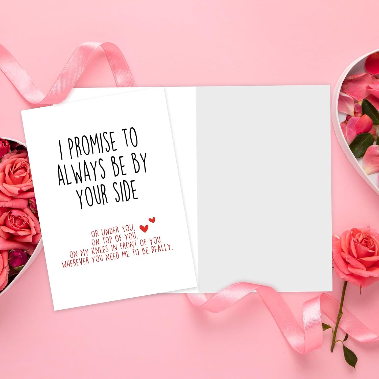 Funny Valentines Day Card With Envelope, Naughty Anniversary Birthday Card For Boyfriend Husband Fiance Girlfriend Wife Fiancee, I Promise To Always Be By Your Side