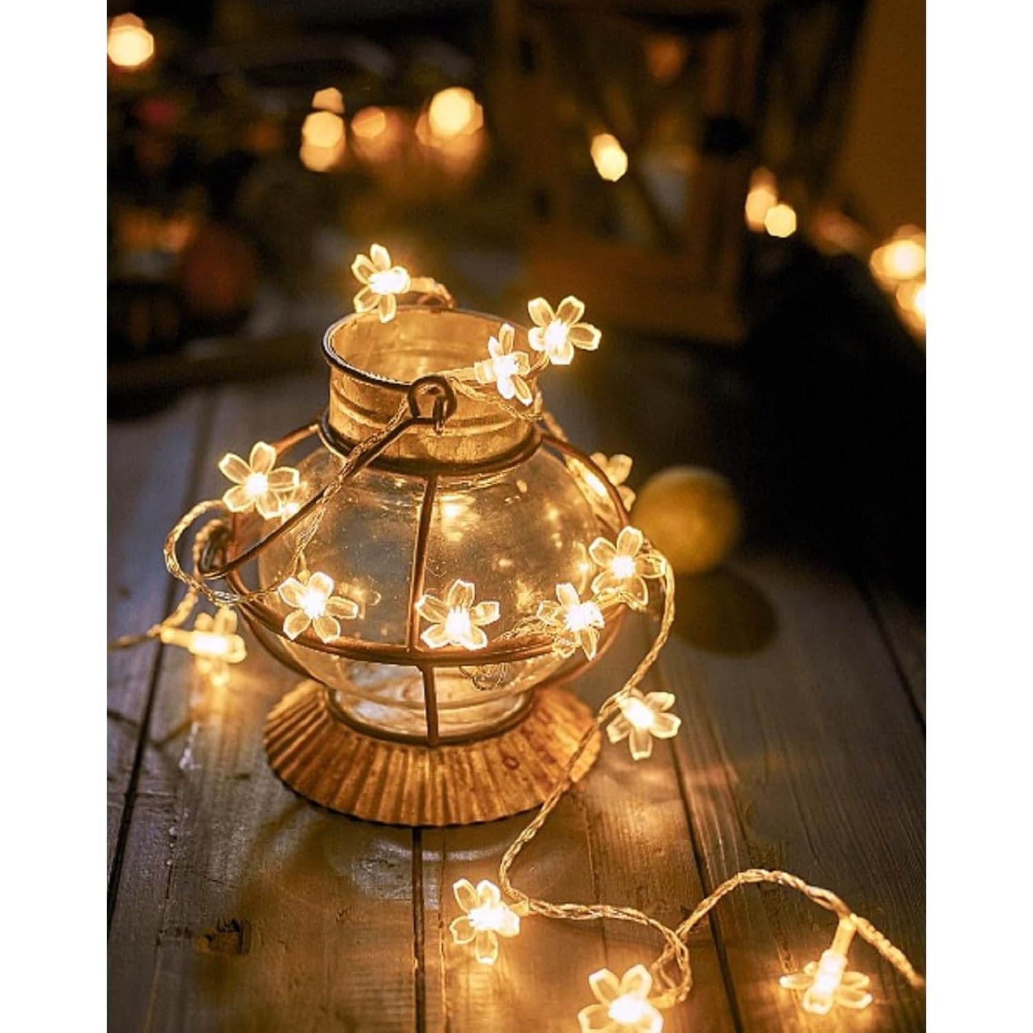 Flower String Lights, 20Ft 40 Led Usb Powered Cherry Blossom Fairy String Lights For Party Birthday Wedding Christmas Ho