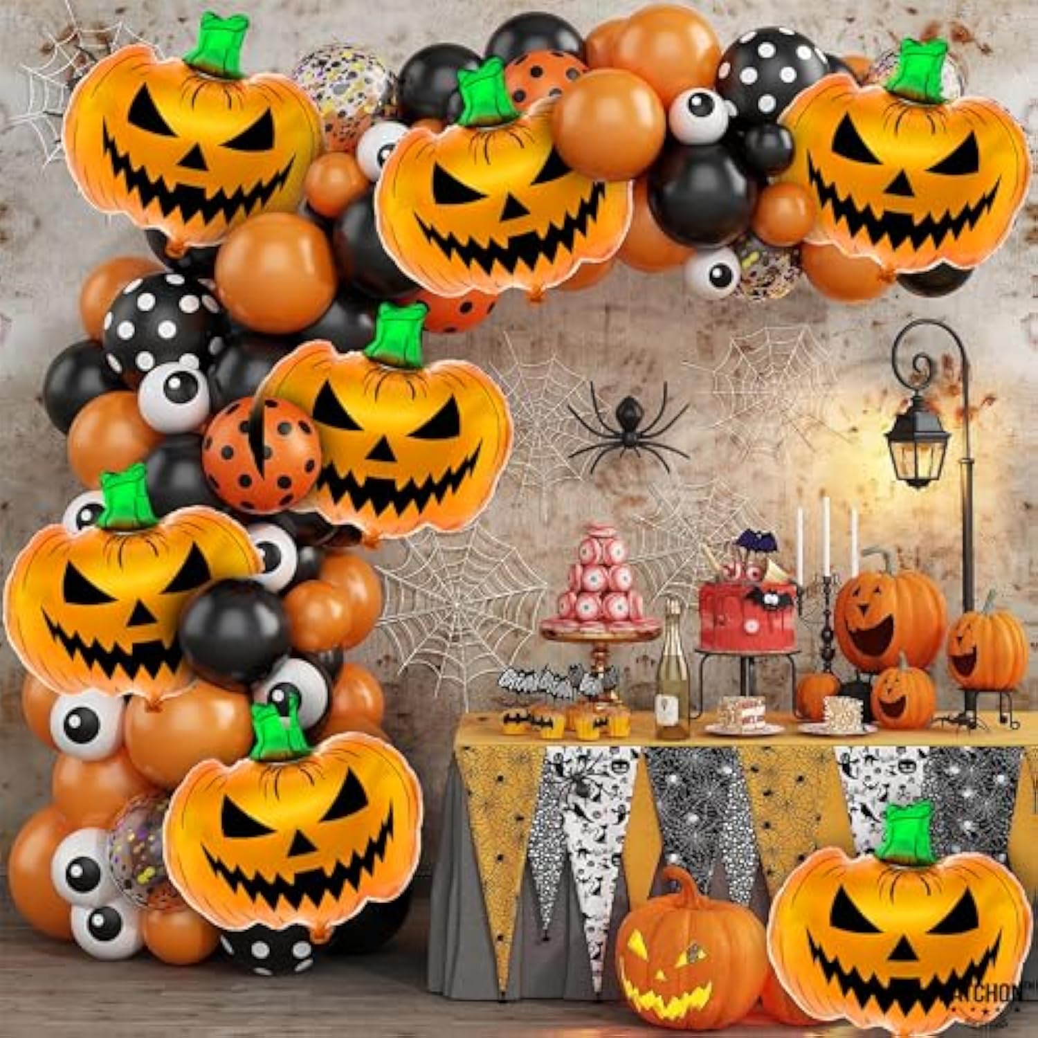 30 Inch Scary Halloween Pumpkin Foil Balloon Jack O Lantern Party Decoration