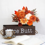 Terracotta Artificial Wedding Flowers Combo Box Set Burnt Orange Flowers Fall Silk Flower In Bulk For Diy Wedding Bouquets Decorations