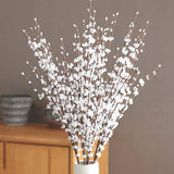 6Pcs 29.5'' Long Stem Artificial Jasmine Flowers Tall Fake Flower Bouquet Faux Jasmine Plants For Hotel Home Office Kitchen Bedroom Wedding Party Diy Decor?White?